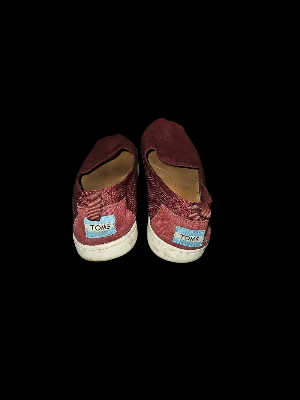 Toms Kids Slip-On Knit Shoes - Burgundy